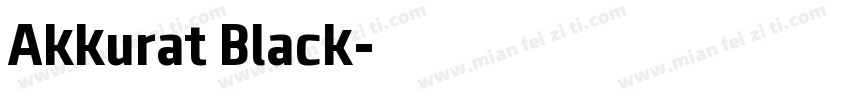 Akkurat Black字体转换